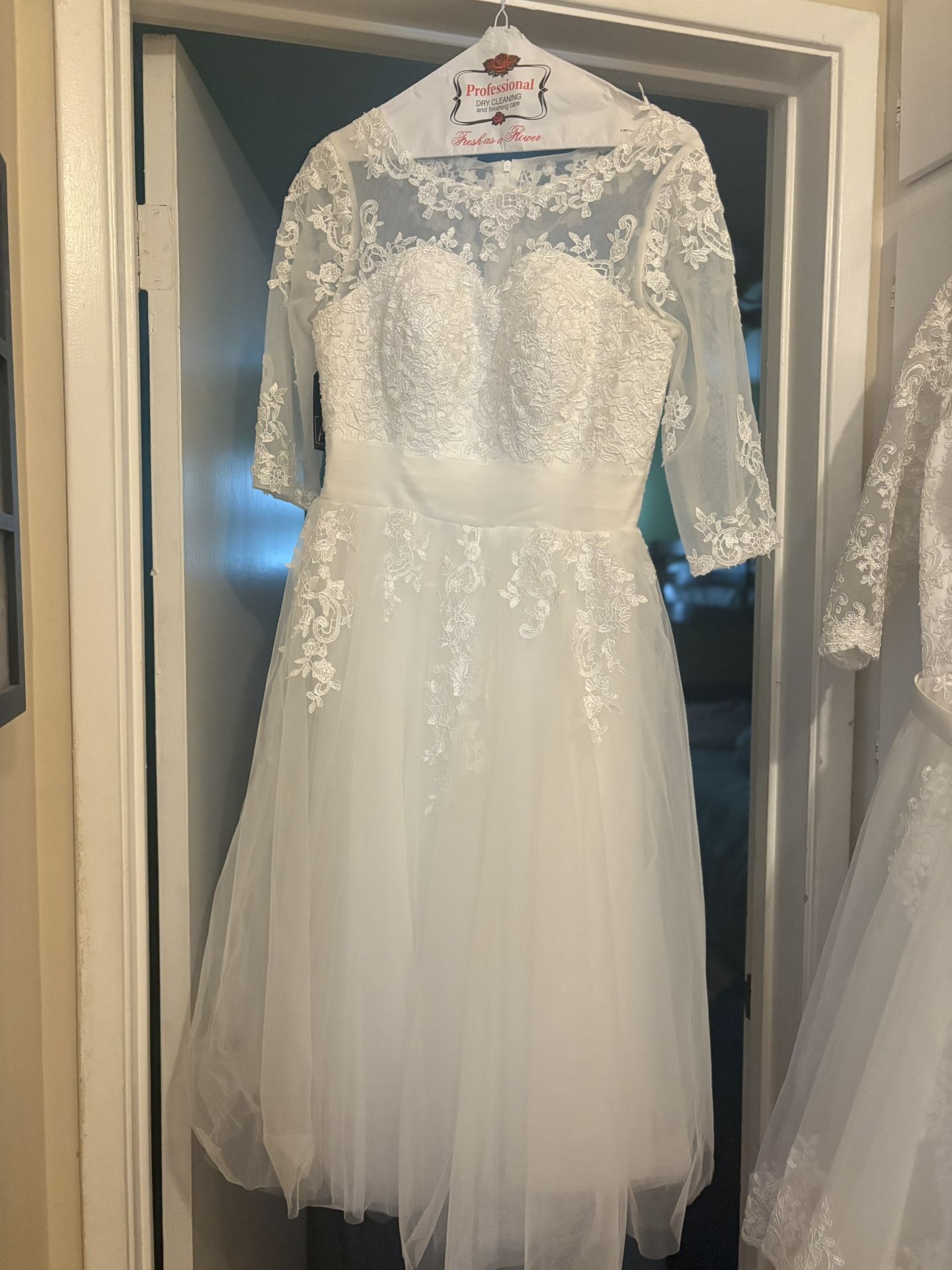 Wedding Dress Tea Length Size 10