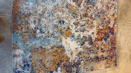 Abstract Multicolor Area Rug 5x7