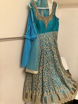 ANAR KALLI SUIT with Churidar Pajama And Chunni . 