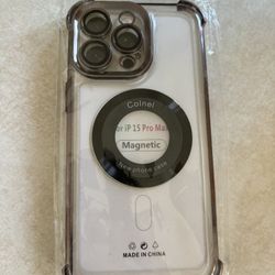 Magnetic Clear Case for iPhone 15 Pro