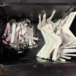 110.  White Kids Solid Wood Hangers 