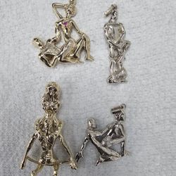 Kama Sutra Good Luck Pendant, Kamasutra Positions Sexy Artwork Lovers, Love Attraction Magic Powers 10kt Talisman I Love You