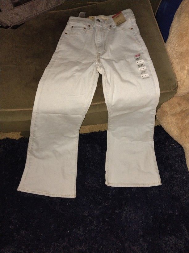 Brand New Levi Ribcage Bell Light Color Jeans Size 27x32