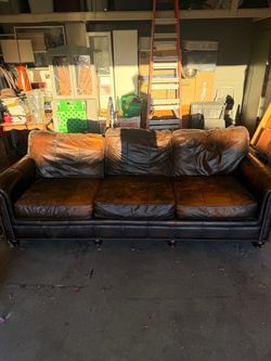 Leather Couch 3 Seater No Damage No Pets