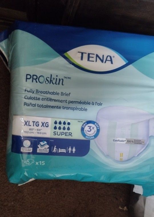 New 5 Pkgs XL Tens Pullups $25.00 Each Pack Free Local Delivery On Multiple Purchases And Free aloe Vera Lotion