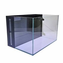 Lifegard Aquatics 4.14 Gallon Low Iron Ultra Clear Aquarium Tank with Built in Back Filter, 12.2" L X 8.66" W X 9.06" H