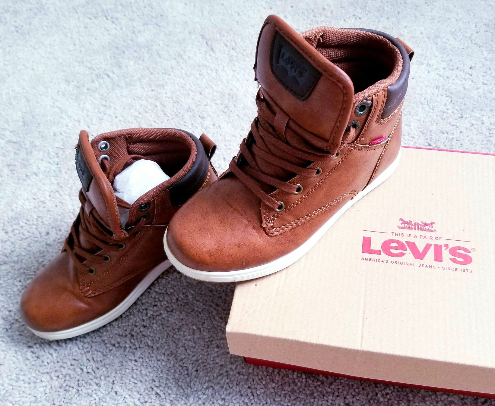 LEVIS Kids Youth Boys Shoes Sneaker Boots Brown