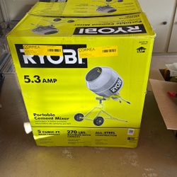 5 Cubic Ft. Ryobi Portable Cement Mixer