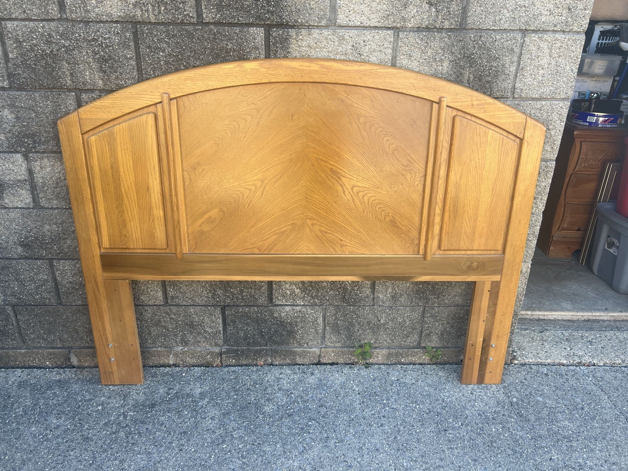 FULL/QUEEN solid oak headboard