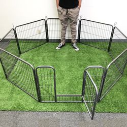 New In Box $85 Pet 8-Panel Playpen, Each Panel (24” Tall X 32” Wide) Heavy Duty Dog Exercise Fence Gate Crate Kennel 