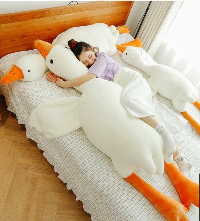 New Giant White Goose Stuffed Pillow