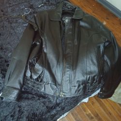 Pure Leather Coat Black