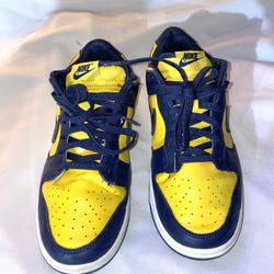 Nike Dunk Low Michigan Navy Yellow 