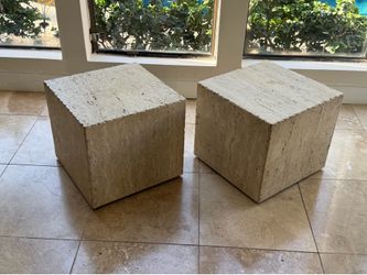 Pottery Barn stone tables