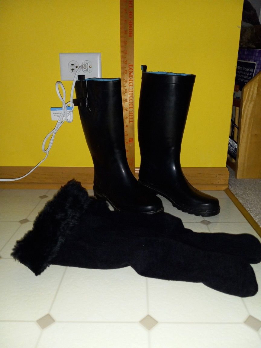 Women's Capelli New York Rubber Boots W/Fleece Liners