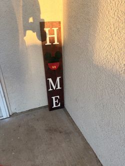Home Mickey patio sign