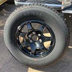 New 255/70/17 Tire Mounted On Aluminum Wheel 