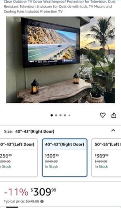 Outdoor TV cover 43"