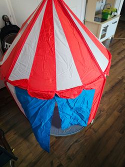 Kids Circus Play Tent Red White Blue