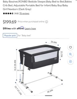 Baby Bassinet Ronbei Brand 