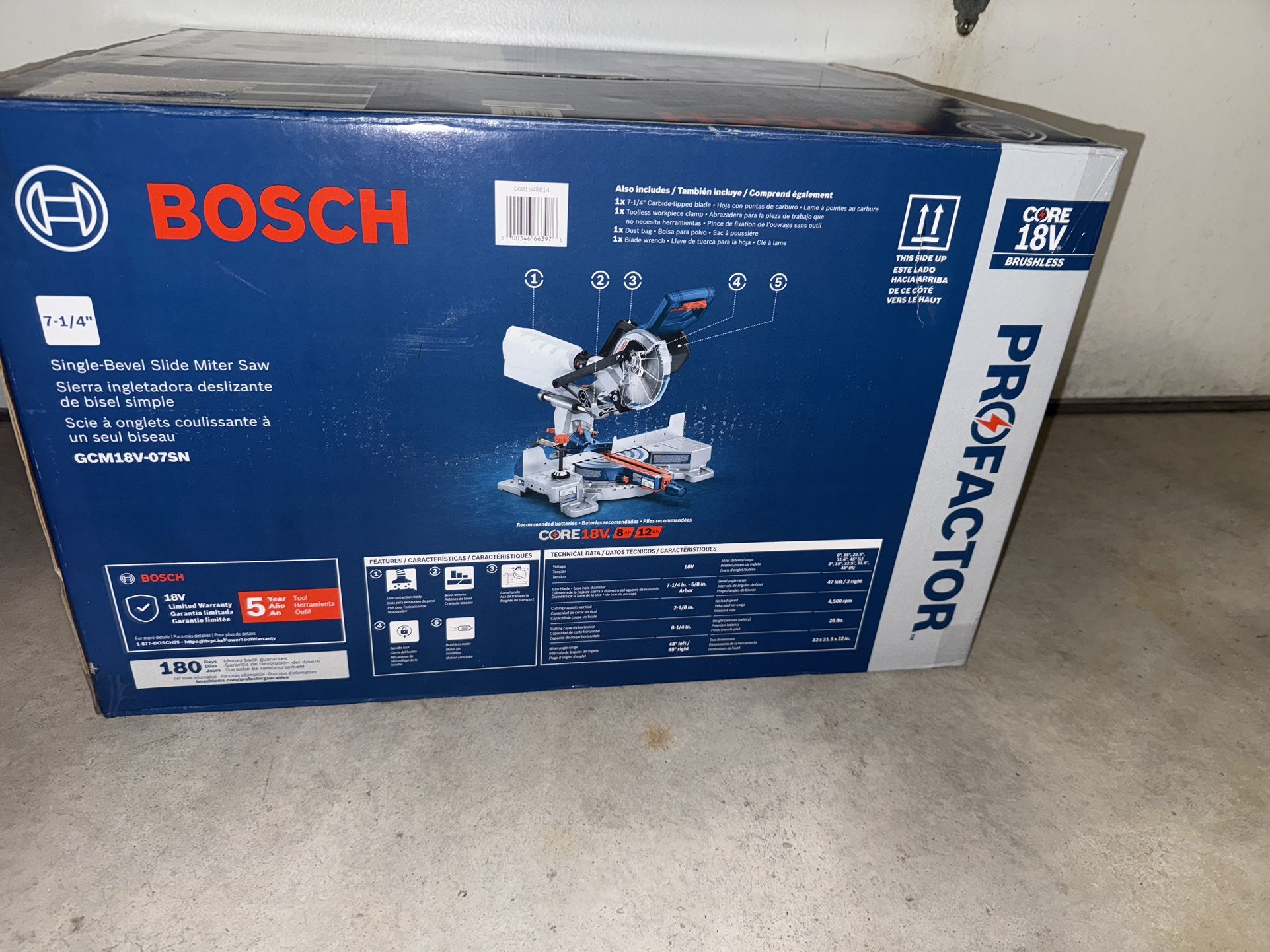Bosch Miter Saw +2 18 Volt Lithium Batteries+charger Bundle