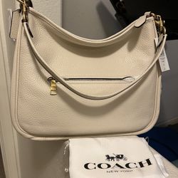 Coach Soft Pebble Leather Cary Shoulder Bag with Convertible Straps NWT