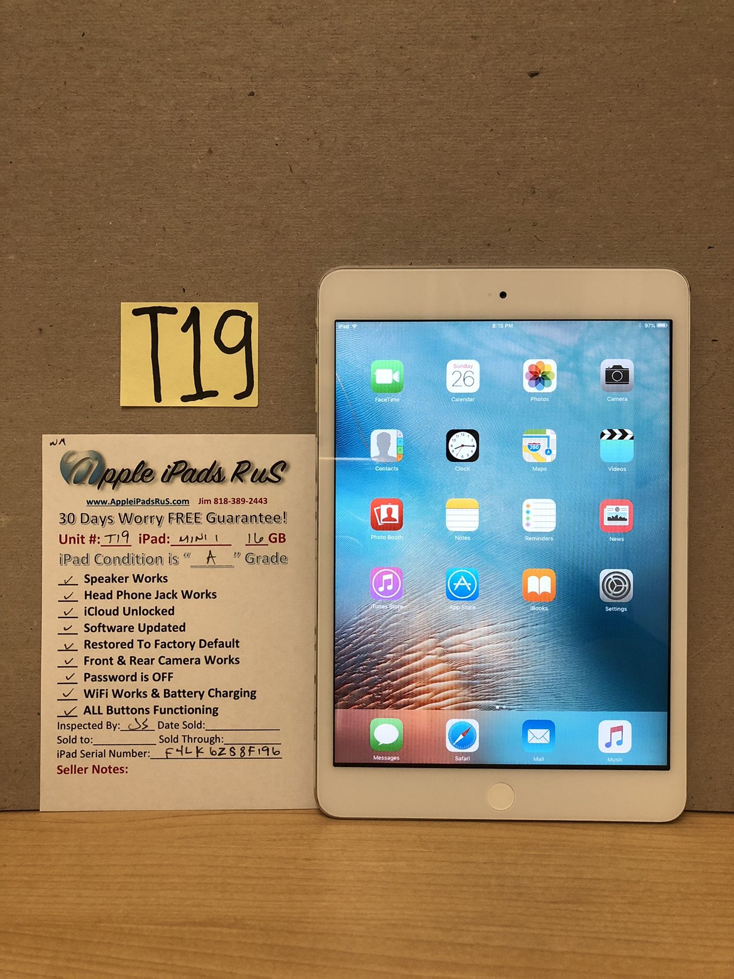 T19 - iPad mini 1 16GB