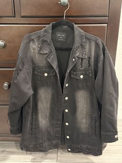 Black Jean Jacket - Size L
