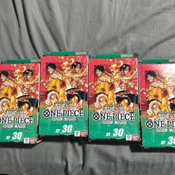 Bandai One Piece Card Game Starter Deck EX ST-30 Luffy & Ace English LOT OF 4