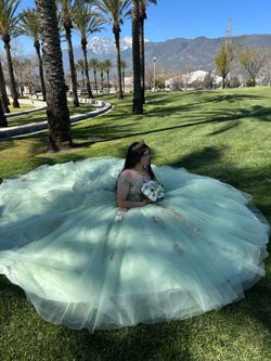 sage green quince dress