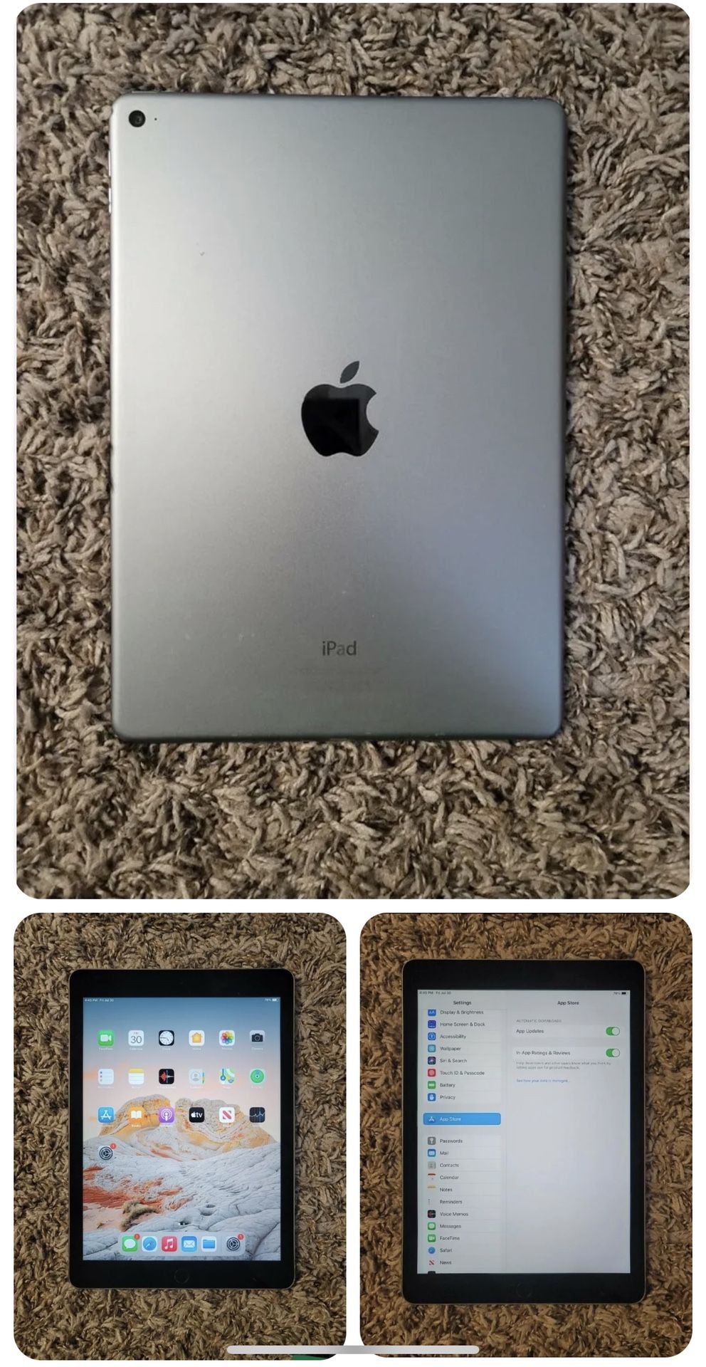 Apple iPad Air 2 16GB, Wi-Fi, AND CELLULAR UNLOCKED 9.7in - Space Gray