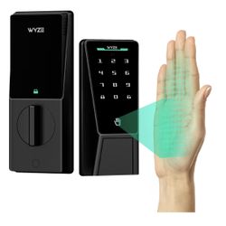 Wyze Palm Lock, Smart Door Lock with Palm Vein Recognition, Keyless Entry Smart Locks for Front Door, Keypad, Auto Lock, Dual Battery, Wi-Fi, Works wi
