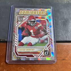 Xavier Worthy Dominators Insert Football Card Chiefs 