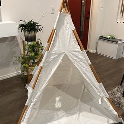 White Cloth Tee pee For Kids From Crate And Barrel