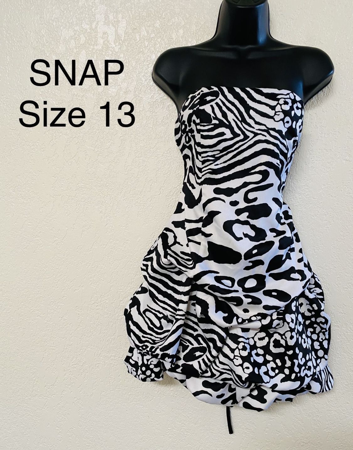 SNAP, Zebra Print Dress, Size 13
