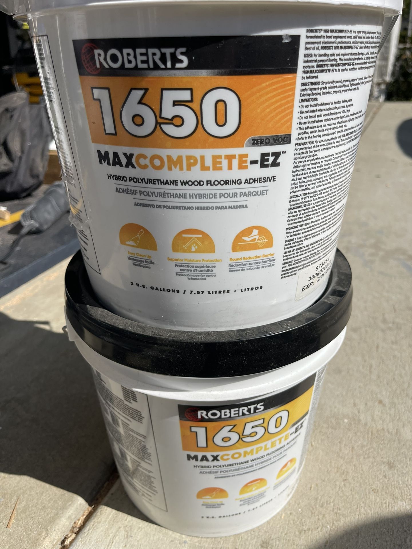 Robert’s 1650wood Floor Adhesive. 2 Gal. Retails for $142