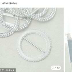 Chair Cover Sash With Clip 
