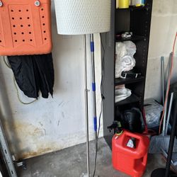 White Lamp- Silver Stand- Very Nice•$15