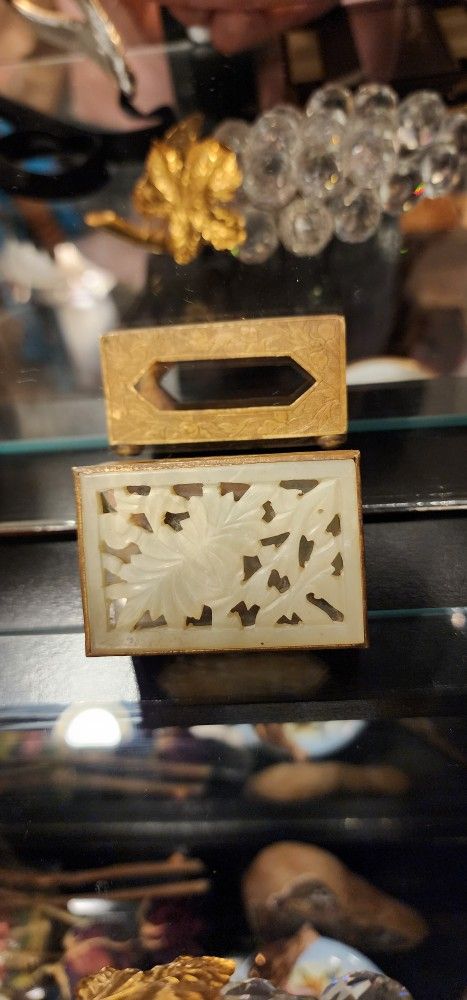 Antique Collectible Jade Chinese  Matchbox case