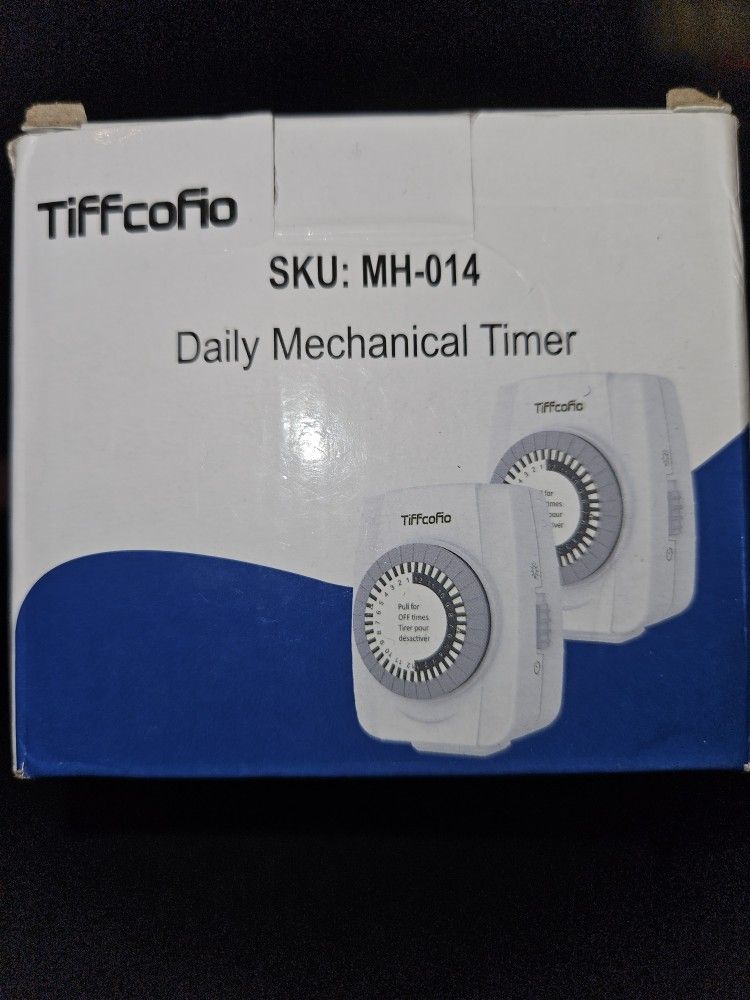 Tiffcofio 2 Pack Daily Mechanical Timer Outlet