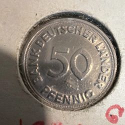 Germany 1949-G 50 Pfennig Coin - OBO