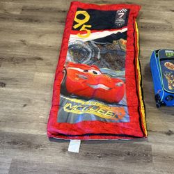 Cars Sleeping Bag Ninja Turtle Suitcase Godzilla Backpack 