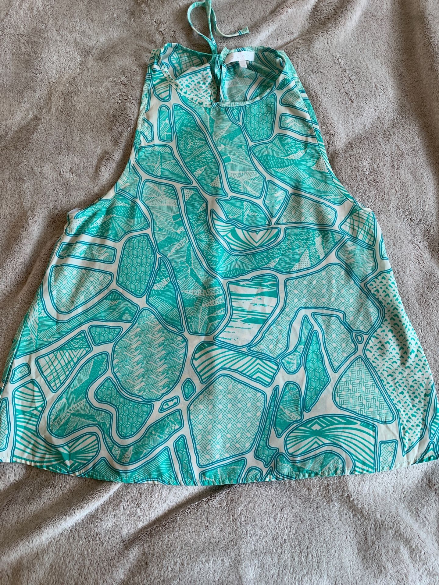 Glam Teal Pattern Top - M