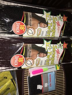 Senegal twist hair and items