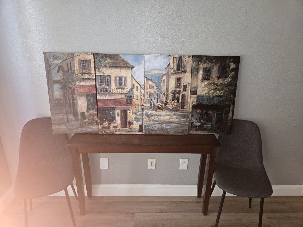 Baxton Studio Beagan Console table and chairs.