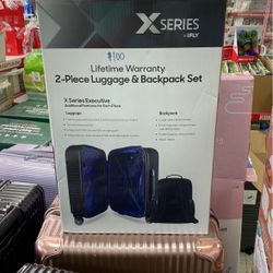 X Series 2 Piece Luggage Set Backpack 