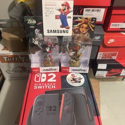 Nintendo Switch 2 Mario Kart World + Legend Of Zelda Bundle w/ 256GB Memory Card + 2 Figures