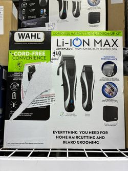 Wahl Li Ion max cordless haircutting touch up kit