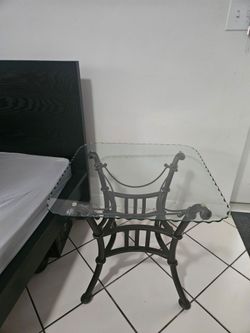 Table and ottomans