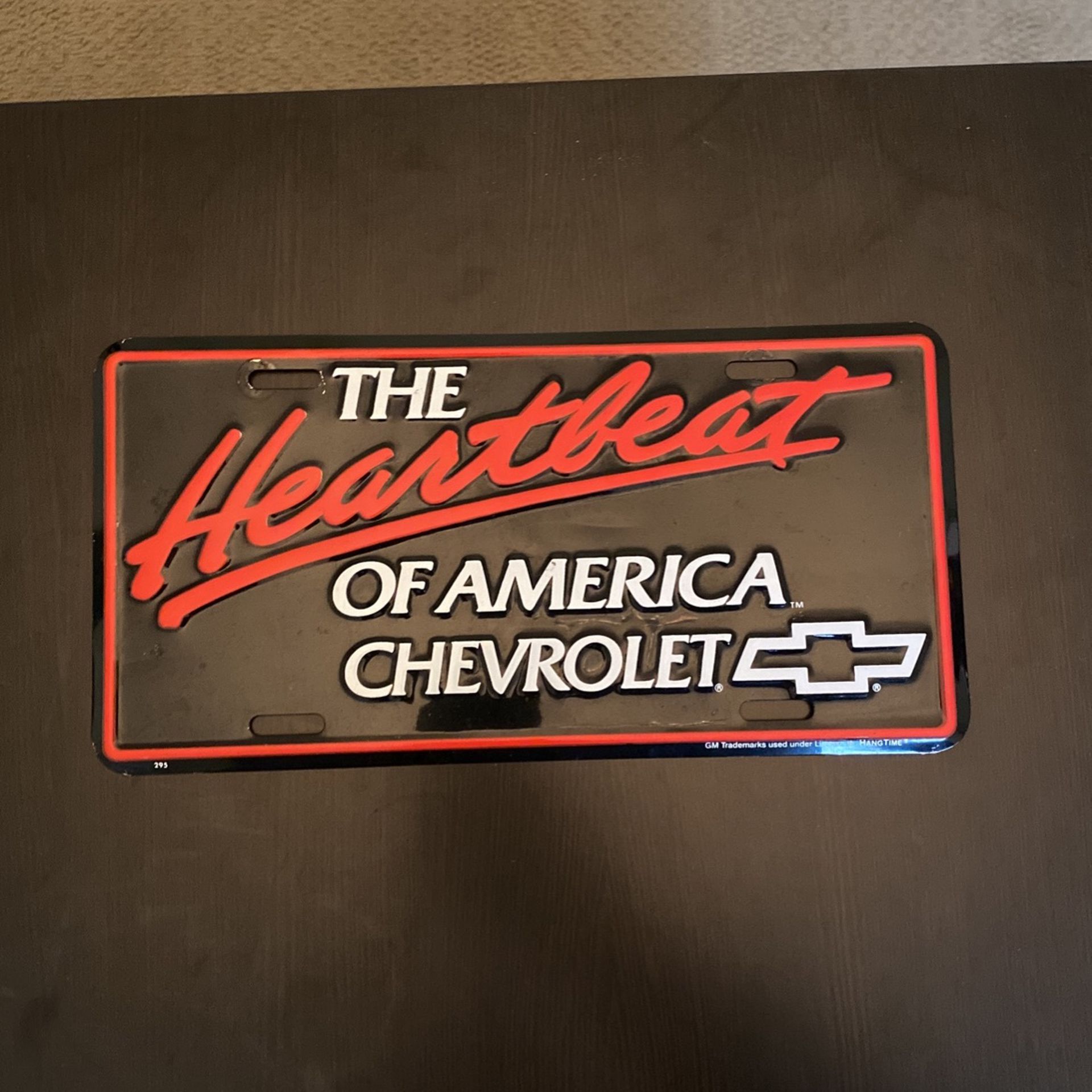 Chevrolet Heartbeat Of America License Plate